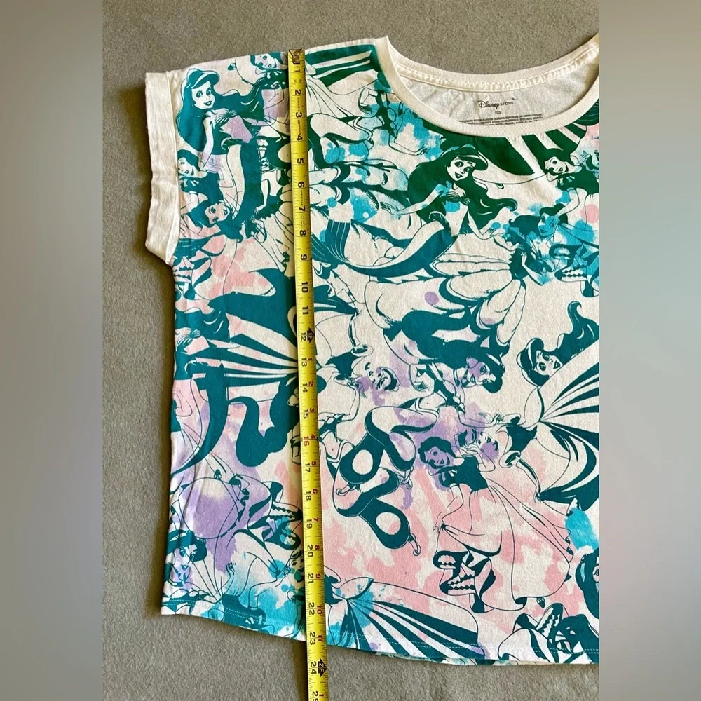 Disney Princess Women’s Sleeveless T-Shirt  100% Organic Cotton Size 2XL - Picture 4 of 5